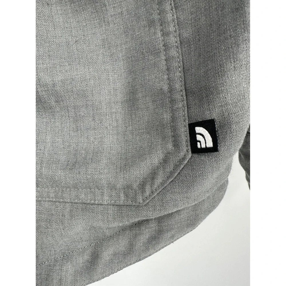 The North Face Mens Reversible Quilted Shirt Jacket Black Grey Shacket‎ XL